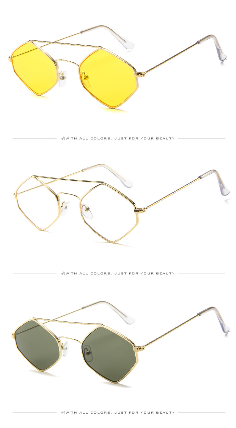 Diamond Women Men Retro Outdoor Metal Frame Sunglasses UV400