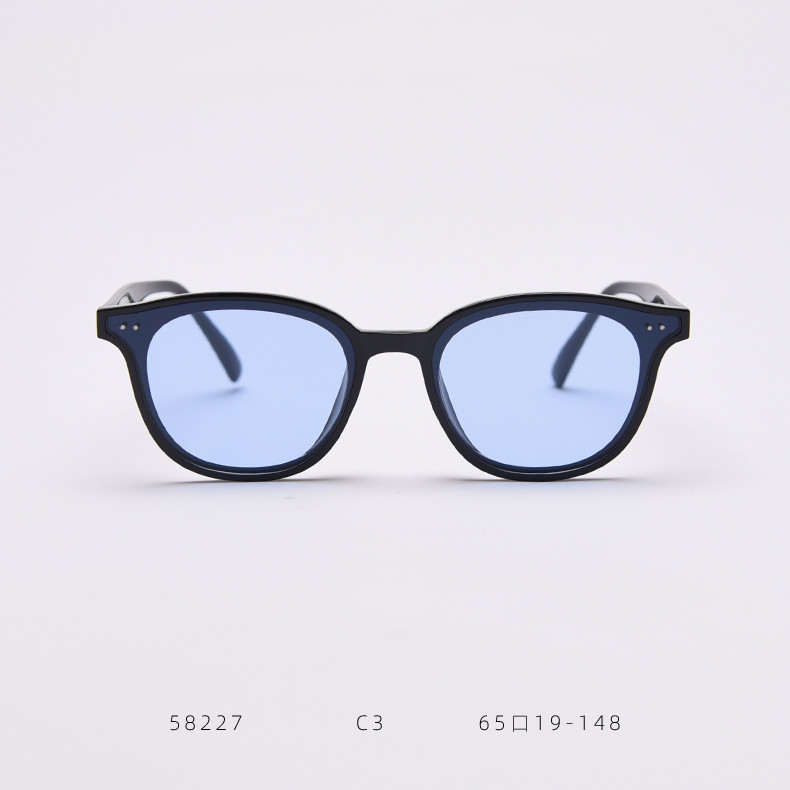 BSCI Round Frame Eyeglasses Colorful Ocean Lens Unisex Trendy Square Sunglasses