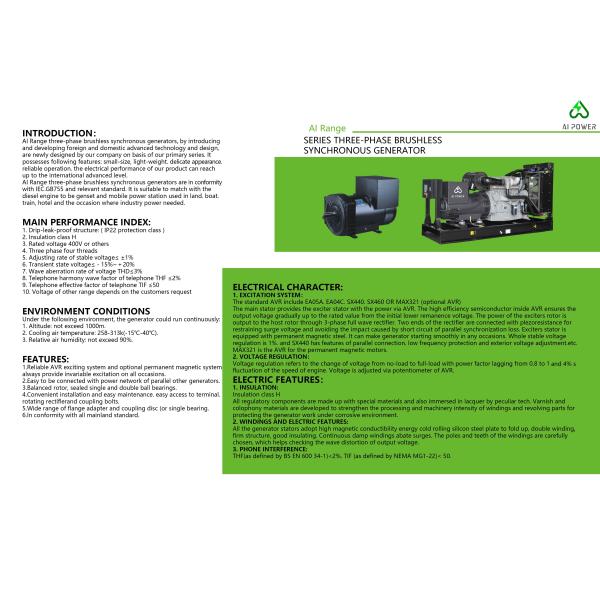 Ac 1 Phase Or 3 Phases Ac Permanent Magnet Alternator 10kw 20kw 30kw 40kw 50kw