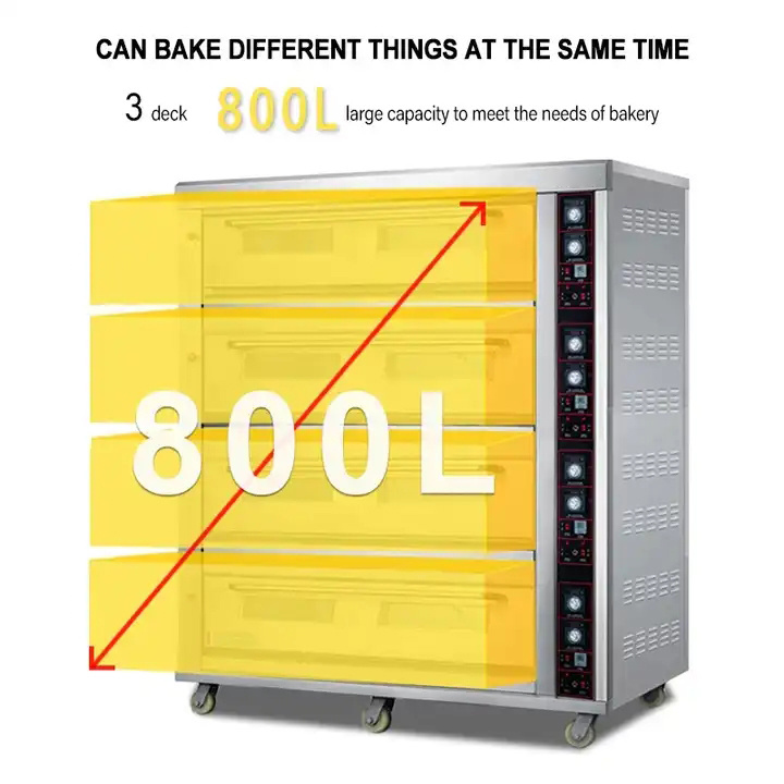 Premium Gas Baking Bakery Oven with Computer Panel Ome in Differnt Layers