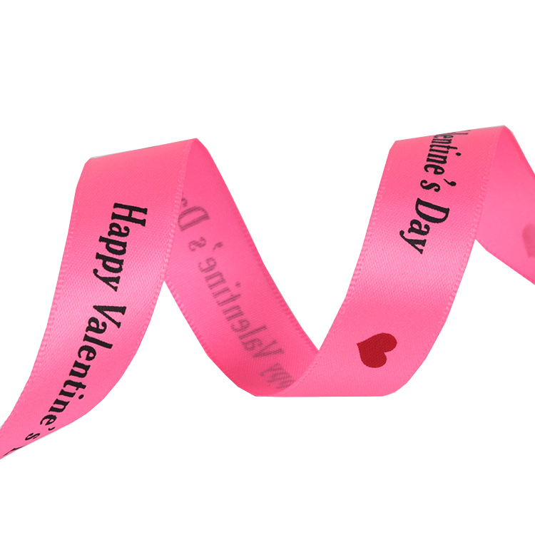 Custom Thermal Transfer Print Polyester Personalised Grosgrain Ribbon 3"
