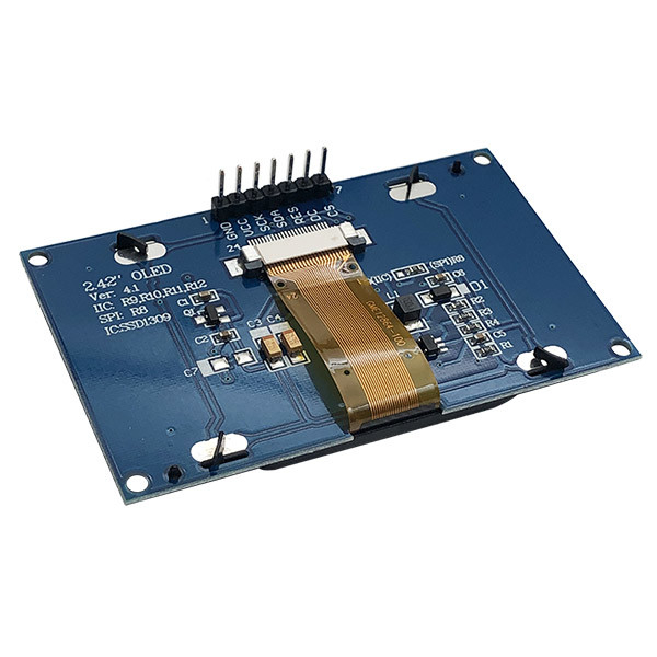 128x64 Dots OLED Display Module 2.4" 2.42" ISO9001 ISO14000 Certificate