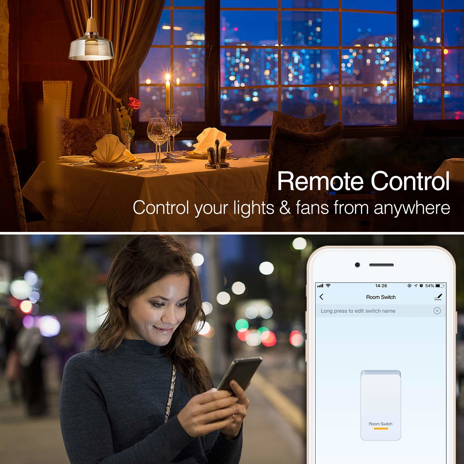 Smart Home Voice Control Eu Us Smart Wifi Wall Touch Switch 1/2/3 Gang Glass Panel Fan Light Switch Smart Home