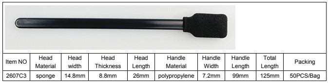 Plotter Clean Black Foam Tip Swab PP Stick Material Square Rectangle