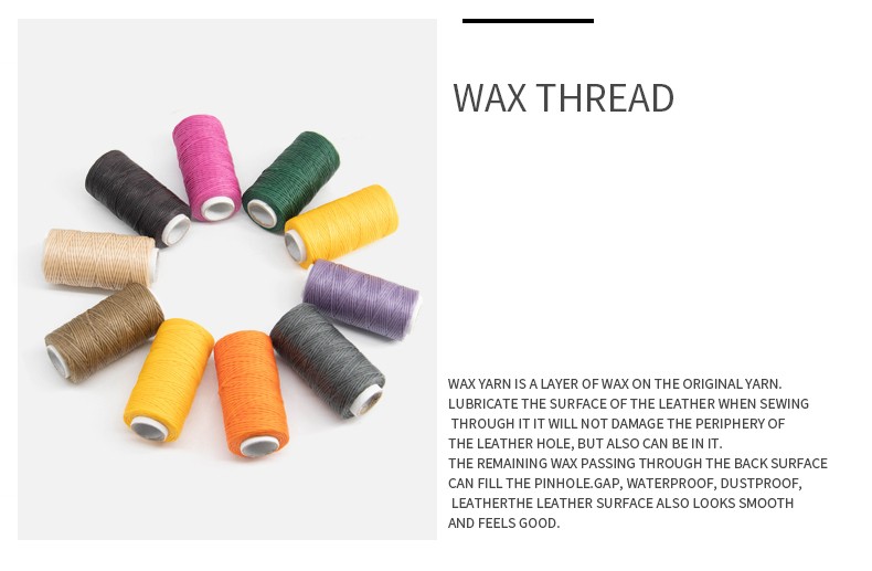 1mm Waxed Thread Cord for Leather Crafting and Knitting Essentials 150D Yarn Count