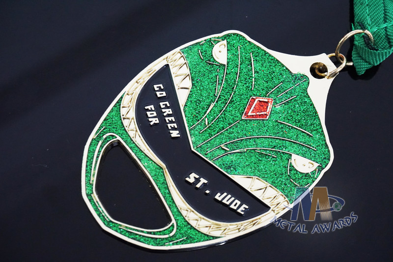 Glitter Colors Zinc Alloy Iron Or Brass Material Bespoke Design Custom Made Medals With Cut Out