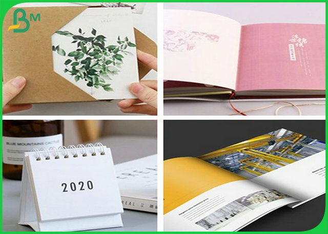 FSC 80gwhite color Matte art glossy paper roll for making company brochure