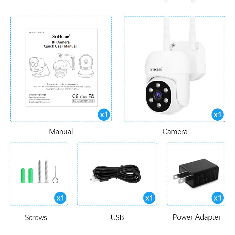 2MP Two Way Audio Waterproof IP66 Network Color Night Vision Indoor Security CCTV Wifi Camera