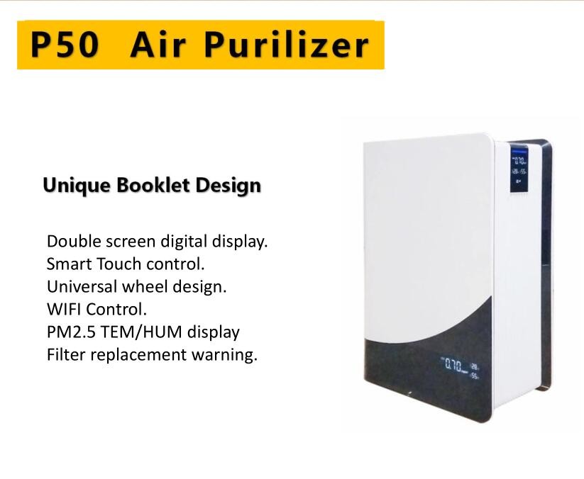 Philip UVC lamp Air purifier with WIFI control anion generator with H13 medical level HEPA filter
