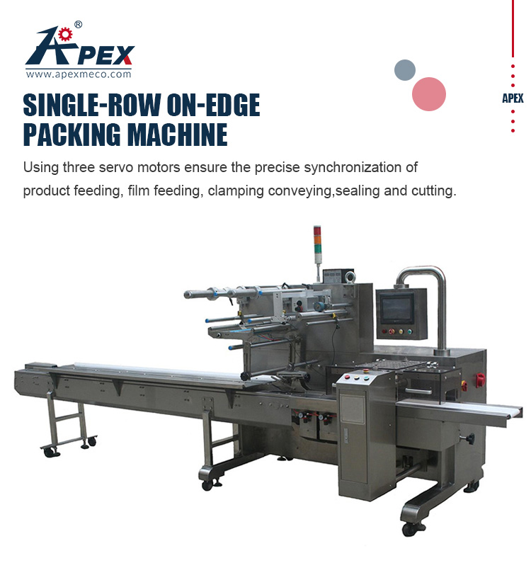 Single-Row On-Edge Snack Packing Seal Machine Film Pouch Bag Packing Machine