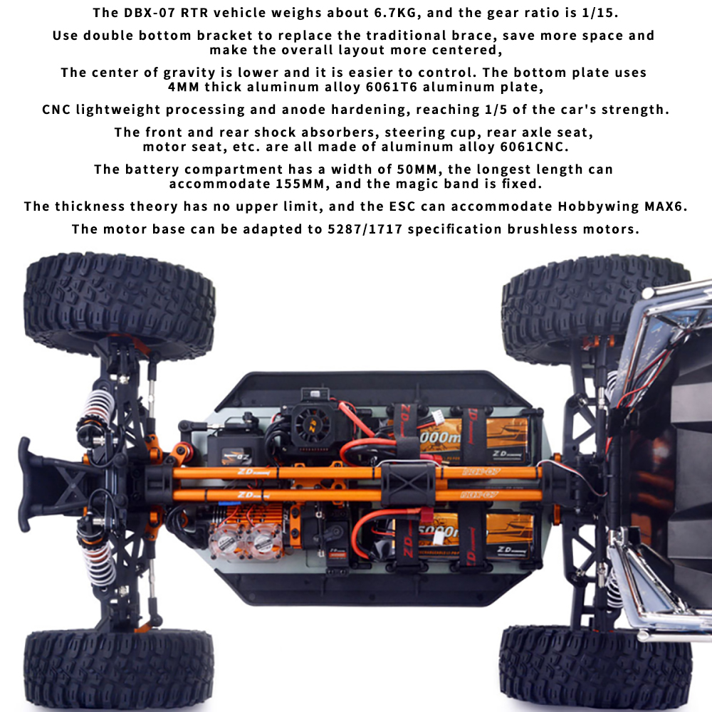 1/7 Scale 80KM/H Remote Control RC Car RC Racing Car High Speed