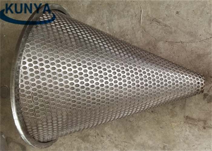 Food Grade SUS304 Stainless Steel Cone Filter Square Wire Mesh Cylinder