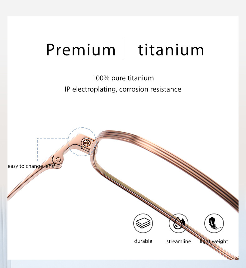 OEM Titanium Frame Glasses , CE Prescription Eyeglass Frames