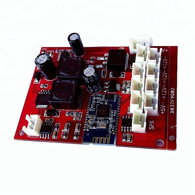 Red Printed Circuit Board Assembly , PCBA Smt Pcb Assembly Service Immersion Silver