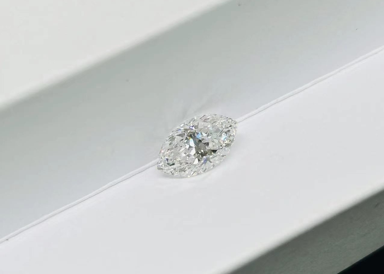0.84 Carat Lab Grown Fancy Diamonds Customizable Marquise White