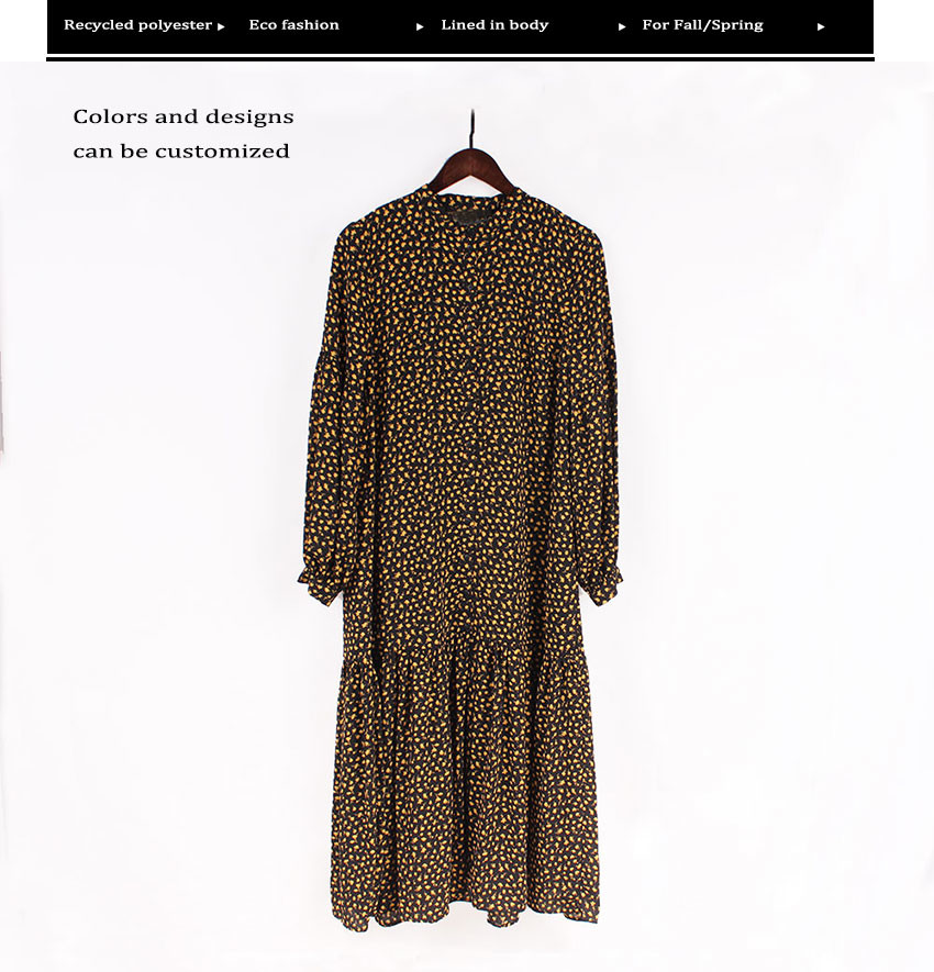 Recycled Polyester Maxi Dress Women Clothing