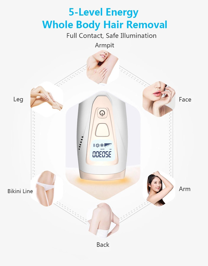 Ice Cool Mini Hair Removal Machine Skin Rejuvenation 470nm - 1100nm Wave Length