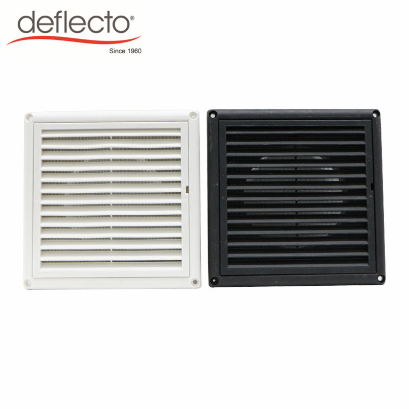 HVAC 6 Inch Plastic Air Vents UV Anti Venting Outdoor Hood 150MM Black Color