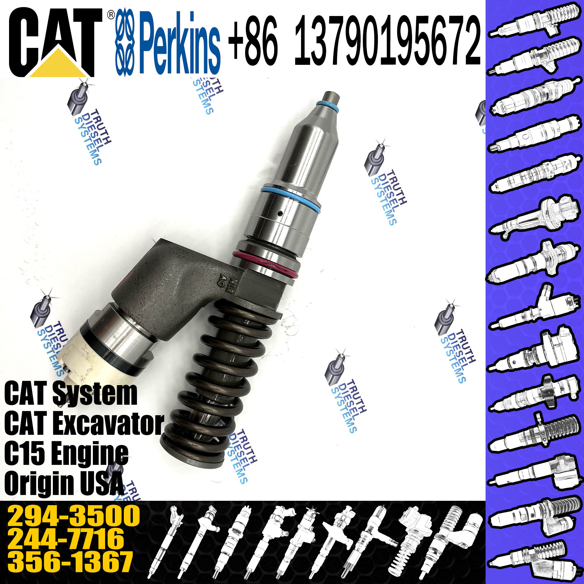 C15 C18 Engine Diesel Caterpillar Fuel Injector 294-3500 2943500
