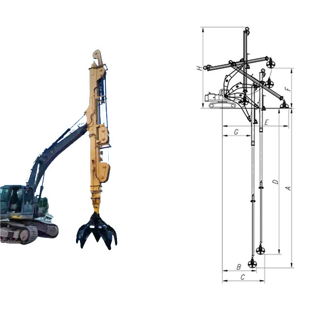 Long Reach Excavator Telescopic Dipper Arm for Digging House Foundation