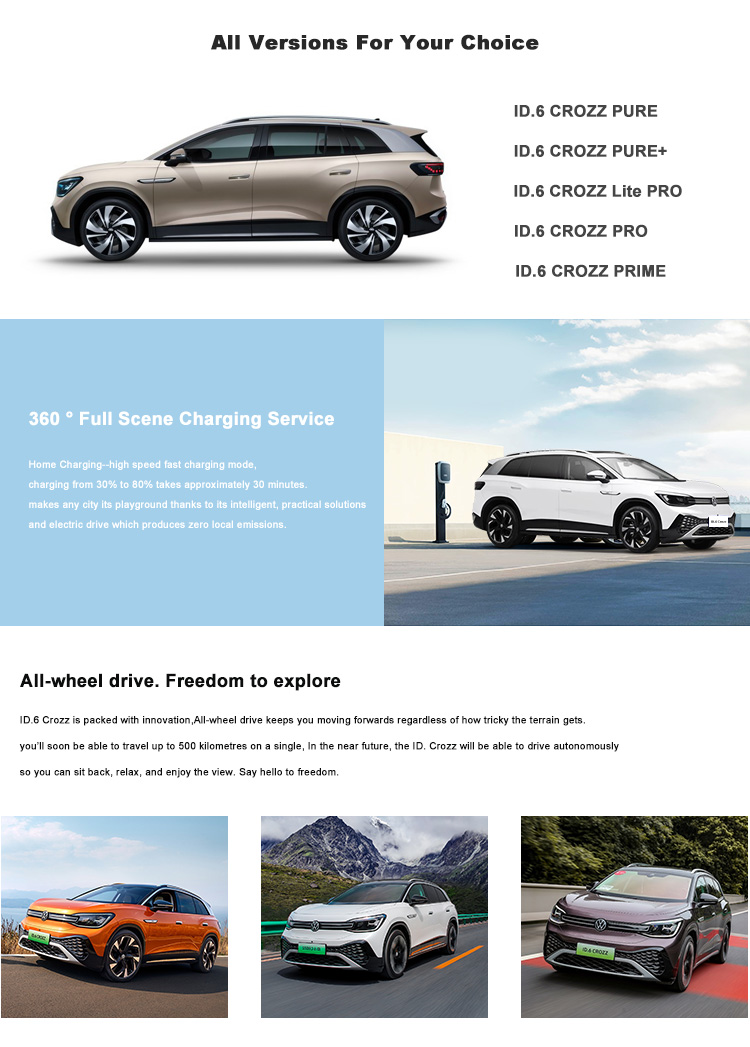 New Energy Volkswagen Used VW Cars Electric Large SUV ID6 Crozz