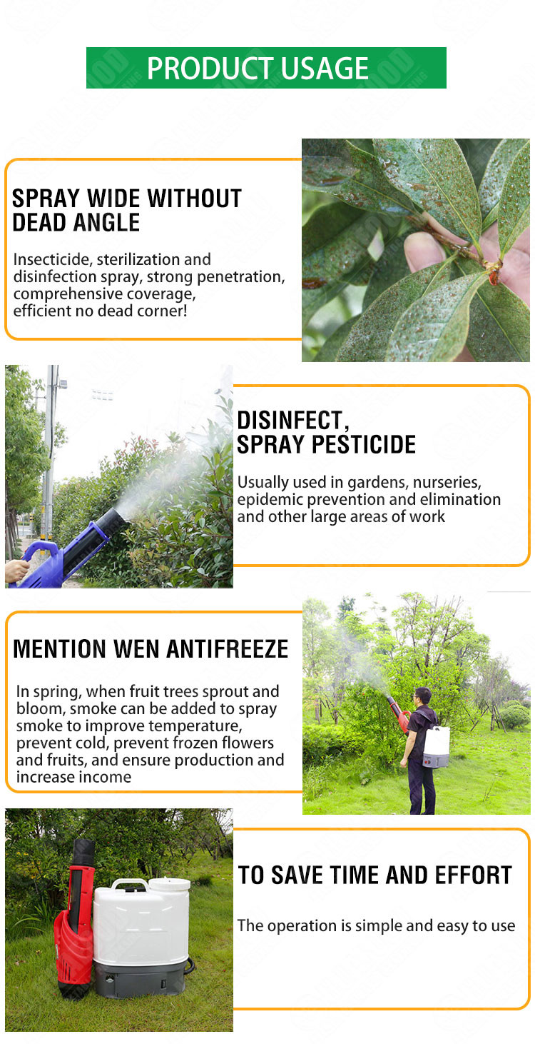 Knapsack Backpack Electrostatic Disinfectant Fogger Machine Agricultural Pesticide