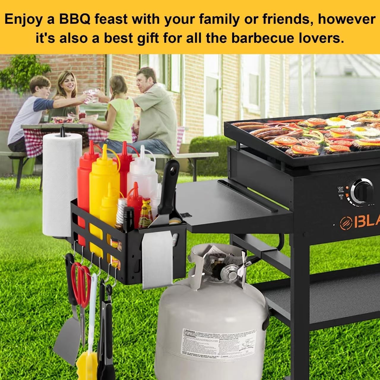 Grilling Companion Blackstone Griddle Caddy with Anti-Rust Plus and Paper Towel Holder