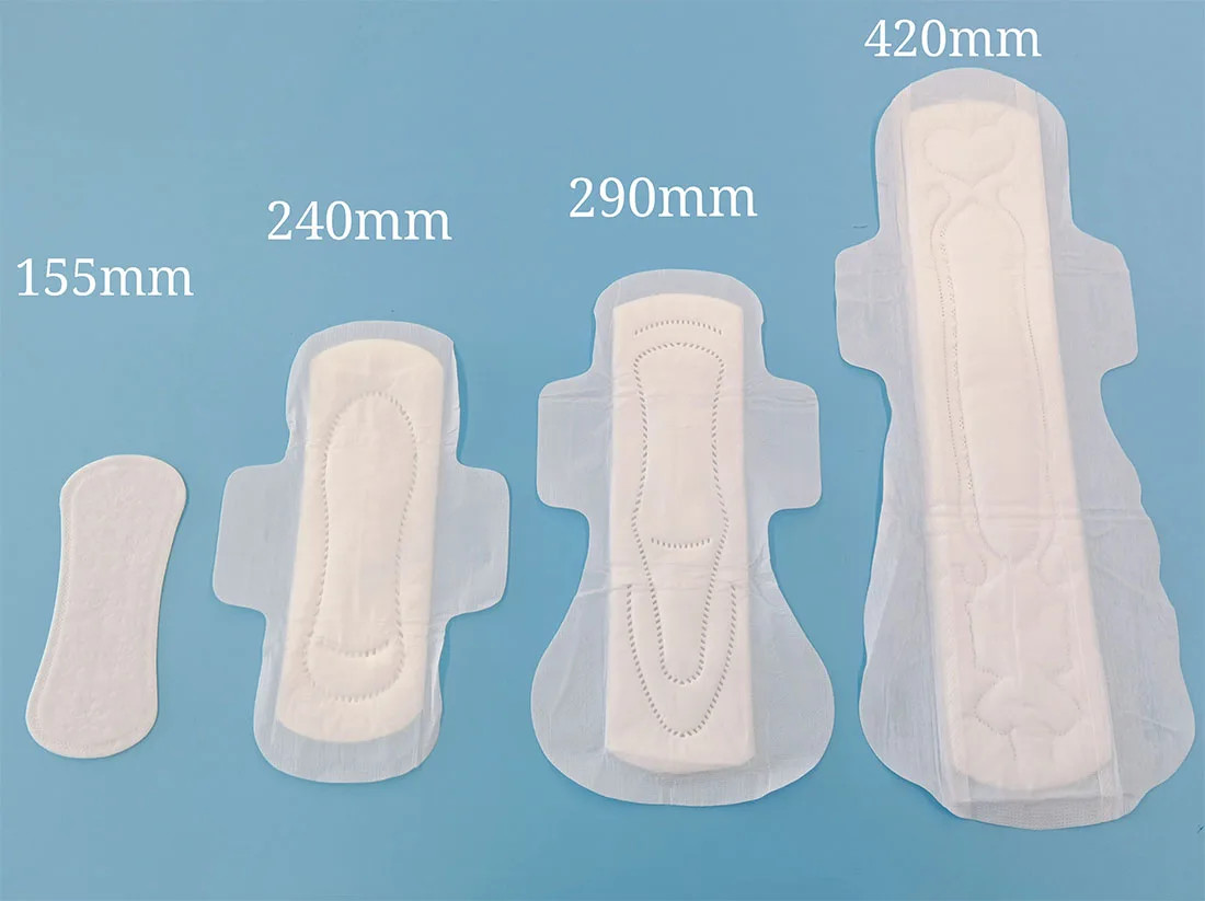 Customized Super Absorbent Eco Friendly Sanitary Pads With Mesh Top Sheet