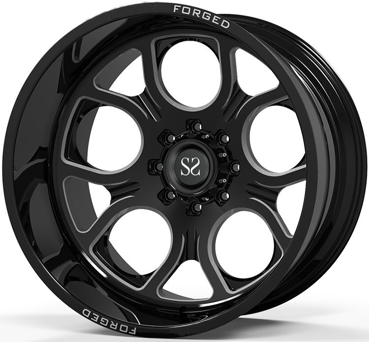 Off Road 4x4 Wheels 20x10 20x12 20x14 24x12 and 24x14 Gloss Black Deep Dish Rims