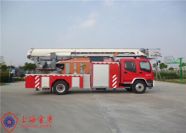 Quality Isuzu Chassis Stainless Steel Aerial Ladder Platform Fire Truck 30m Height for sale