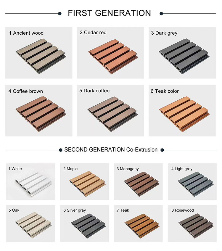 Factory Direct Sales High Quality Outdoor Wall Panel Waterproof Co-extrusion Wpc Wall Cladding For Exterior Wall Decorat
