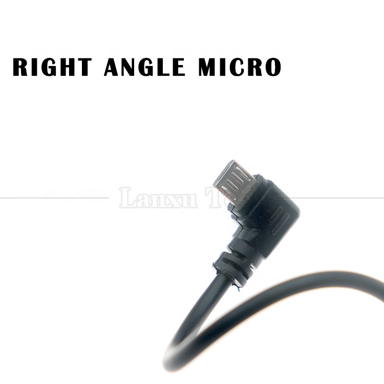 1M 2M 3M 5M Data Charging 90 Degree Right Left Up Down Angle Micro V8 USB Cable