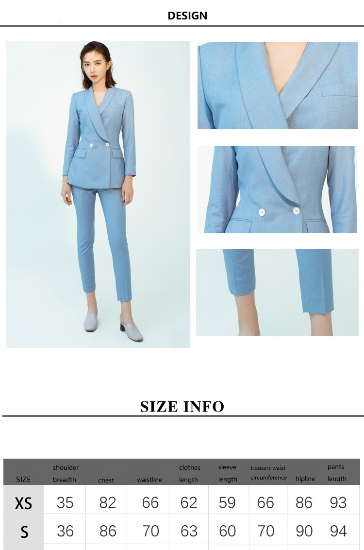Regular Fit Women's Suit Two Pieces Long Sleeve Autumn For Office Lady Business Set
