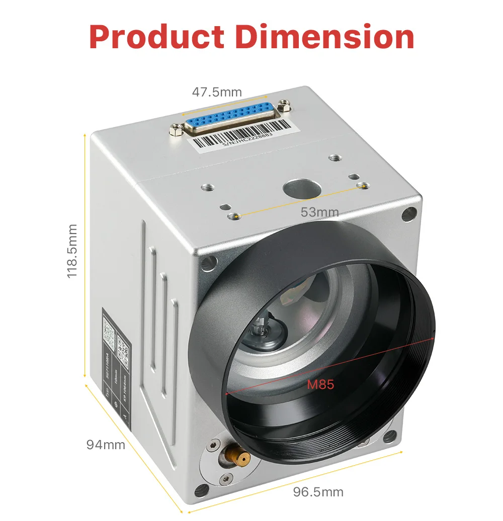 1064nm Fiber Laser Galvo Scanner SG7110 SG7110R Aperture 10mm For Fiber Marking