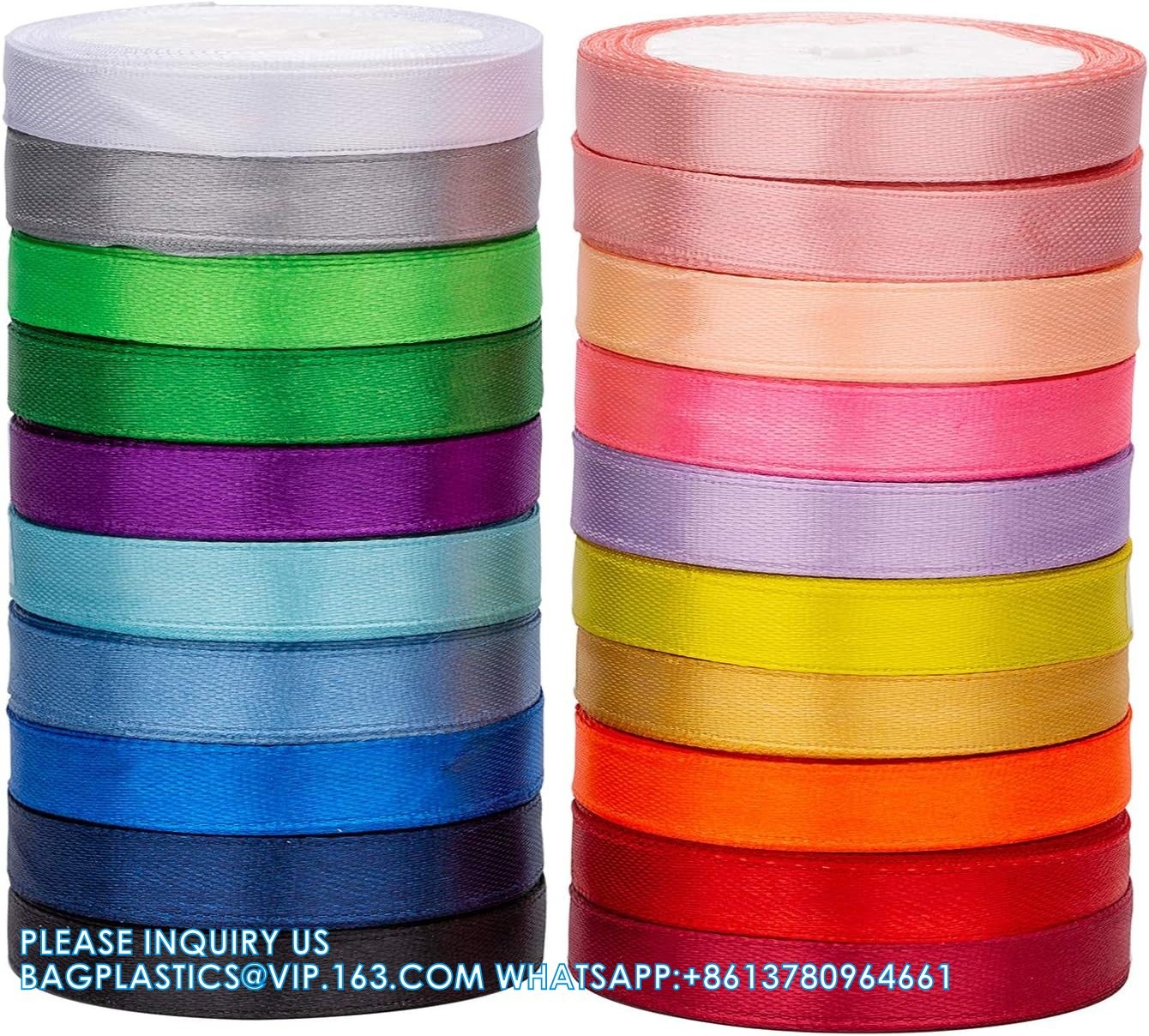 Satin Ribbon Fabric Ribbon Silk Ribbon Embellish Ribbon Rolls, 2/5" Wide 5 Yard/Roll, Ribbons Perfect For Crafts