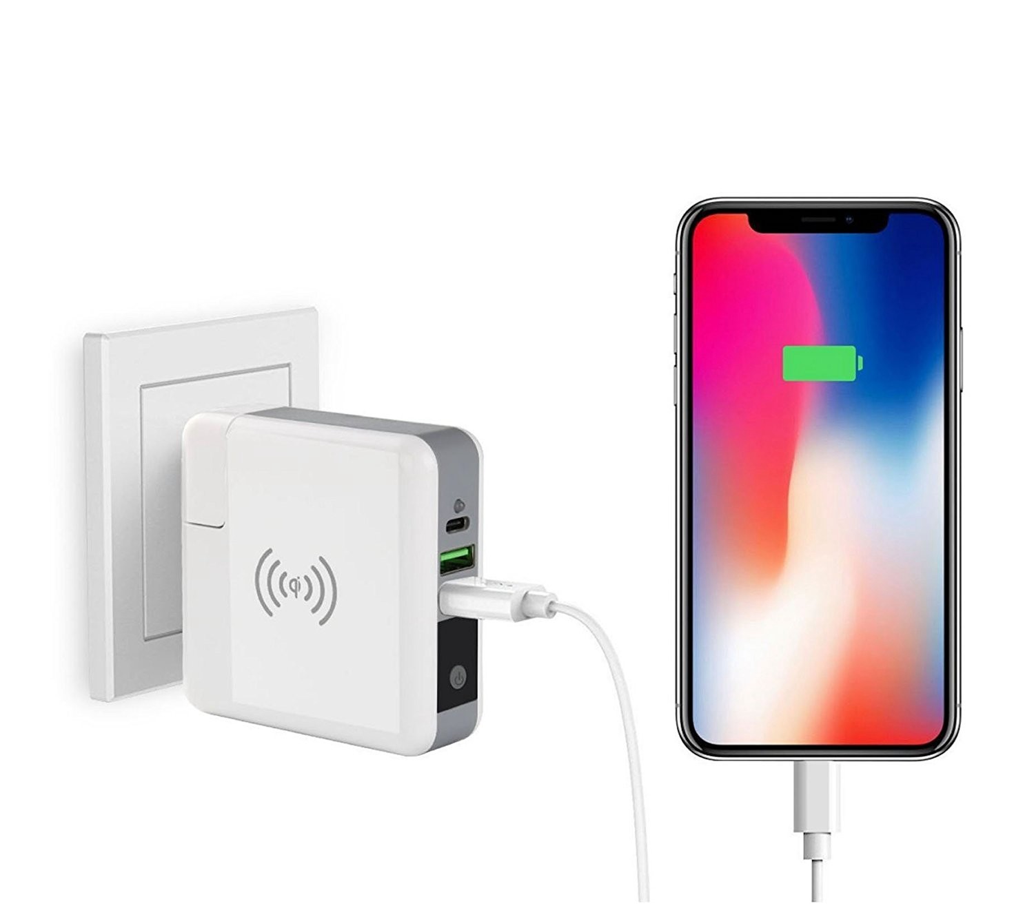 Universal 2 USB 6700mAh 10W Power Bank That Plugs Into Wall
