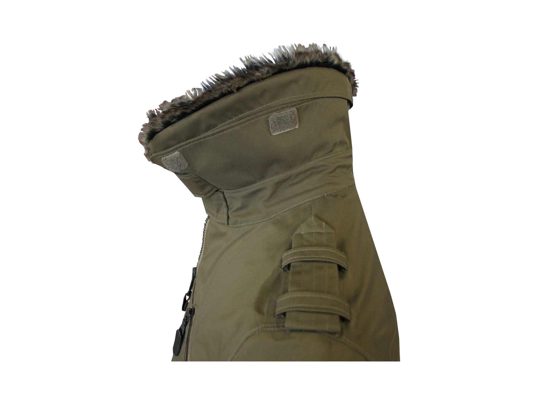 280G Twill 2/1 Motorcycle Winter Jacket 60% Polyester 40% Cotton With Liner Lamb Fur