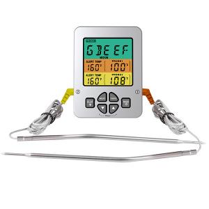 Buy cheap High Dual Temp BBQ Meat Thermometer Multi Probe 304 Stainless Steel LCD product