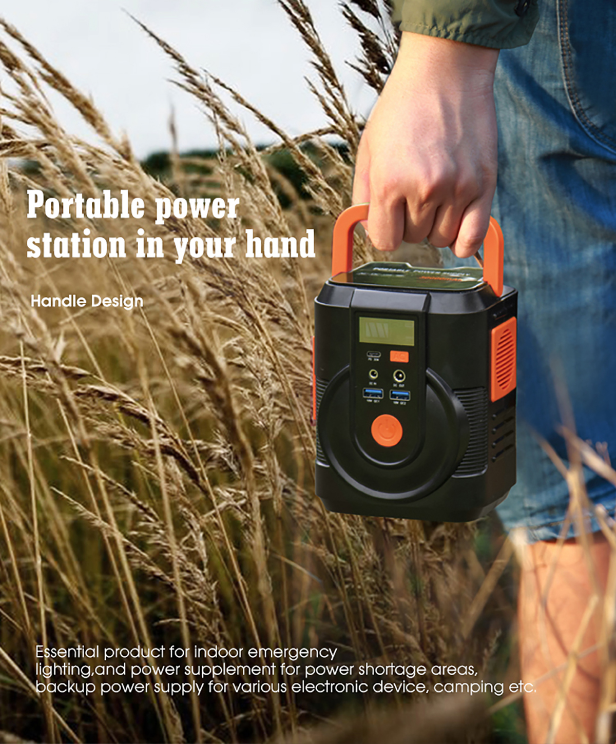 Lithium Ion Portable Solar Power Bank 30000mah 110V / 220V For Outdoor Camping