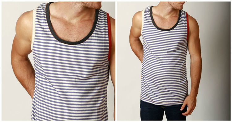 tank top gym Stripe tank top Casual Wholesale Singlets for Men