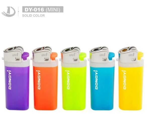 Dy-016 Normal Custom Made Stickers Label Colorful Refillable Flint Gas Lighter with ISO9994 Certificate
