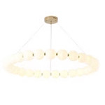 LED Energy Saving Glass Pendant Lamps Dining Room Restaurant Chandelier 25-30M2
