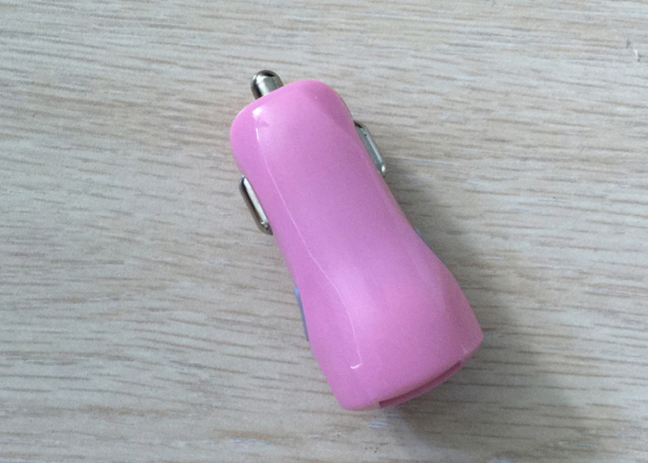 Fast Charging 2.1A Mini Car Charger Adapter With Two Usb Port Over Short Circuit Protection