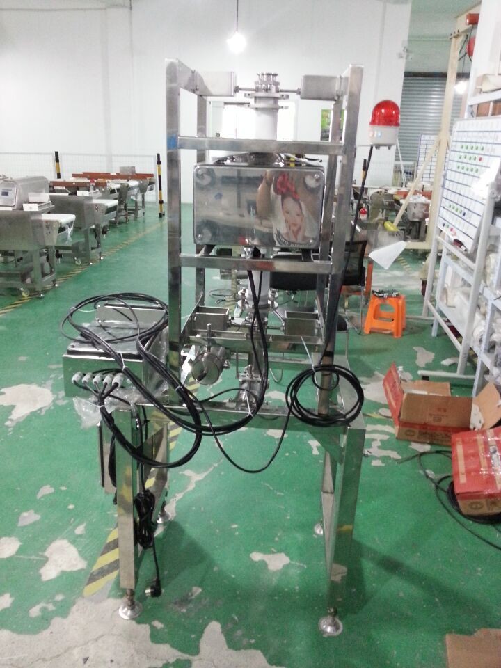 Pipe Metal detector JL-IMD-L80(Vertical design for special install） jam,paste,sauce,milk or Liquid product inspection