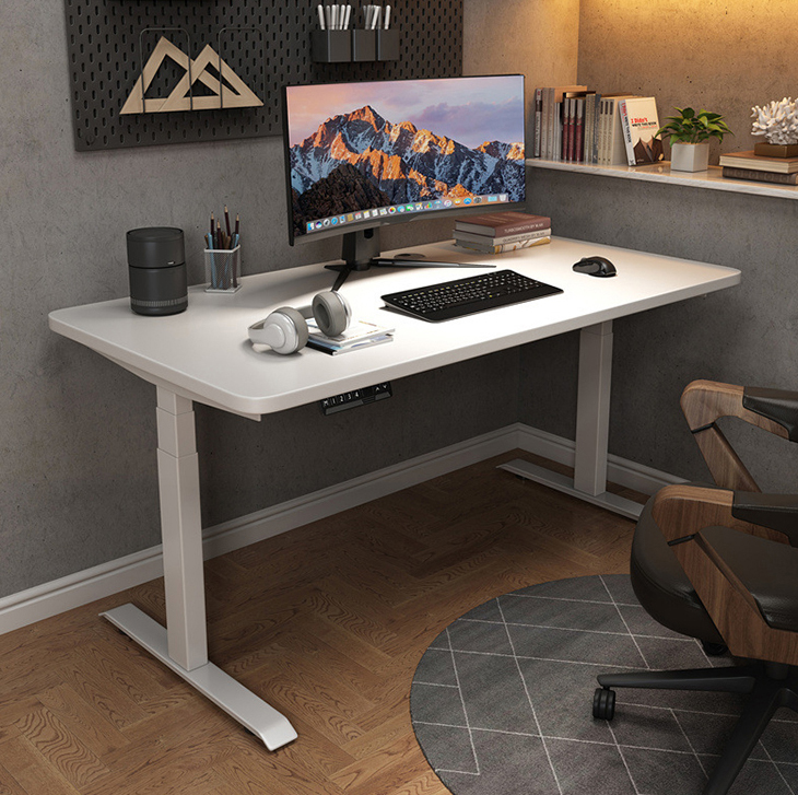 Custom Design Mini Bar Counter Height Electric Standing Desk with 2 Legs Assembly