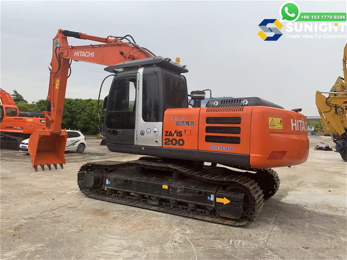 Hitachi ZX 200 Used Excavator Works Perfectly and Sells Cheaply with Few Working Hours