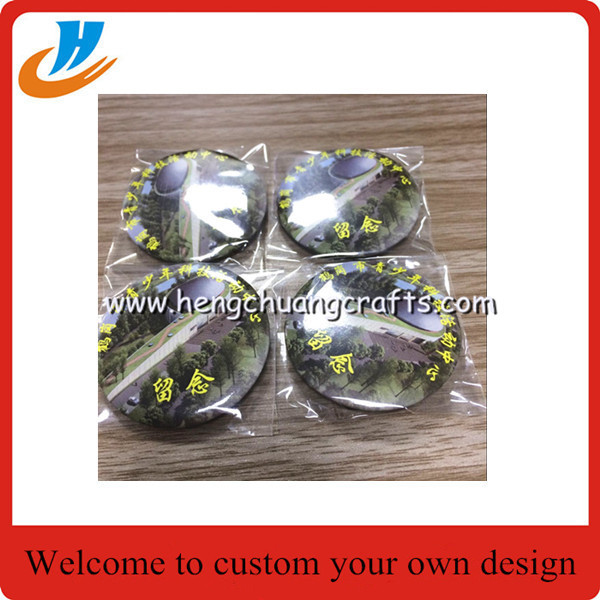 Cheap Metal Button Badge/ Mirror Button Badge Pin/ Wholesale Custom Tin Badge