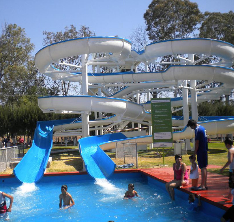 Twist Aqualoop Water Slide Double Fiberglass Water Park Flume Pool Slide