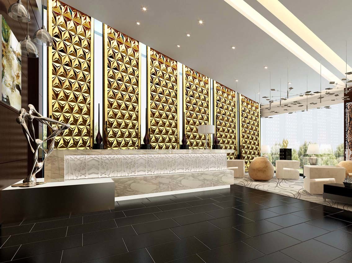 Antique Copper Stainless Steel Partition For Column Cover/Cladding