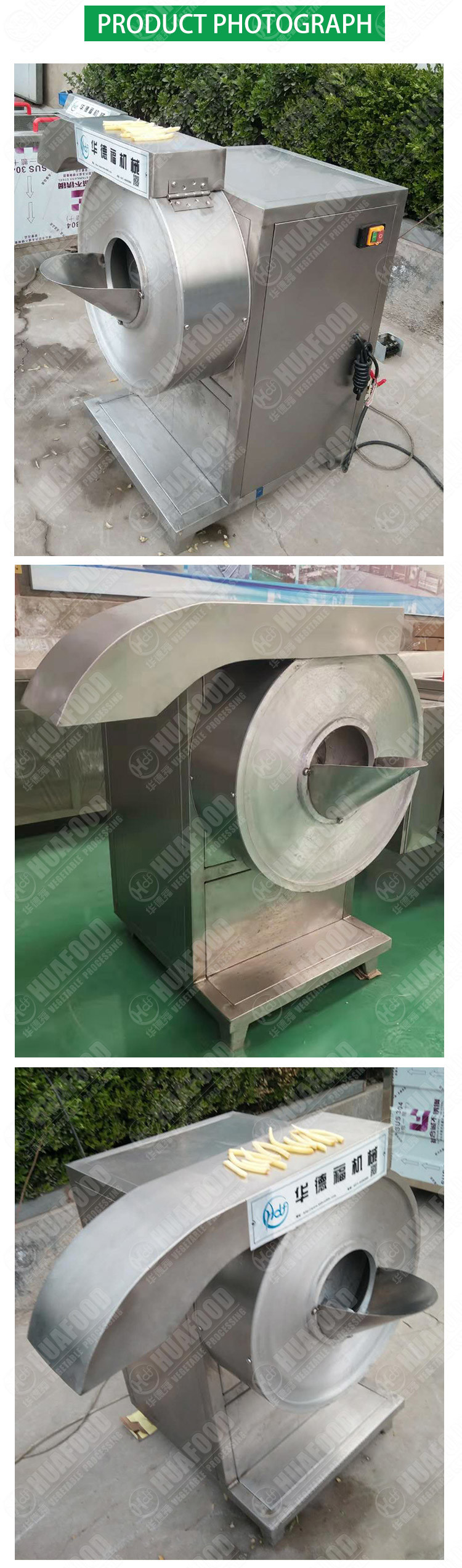Length 1070mm 600KG/H 20MM Vegetable Slicer Machine